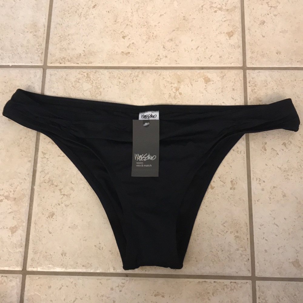 3/$12 Mossimo black cheeky swim bottom